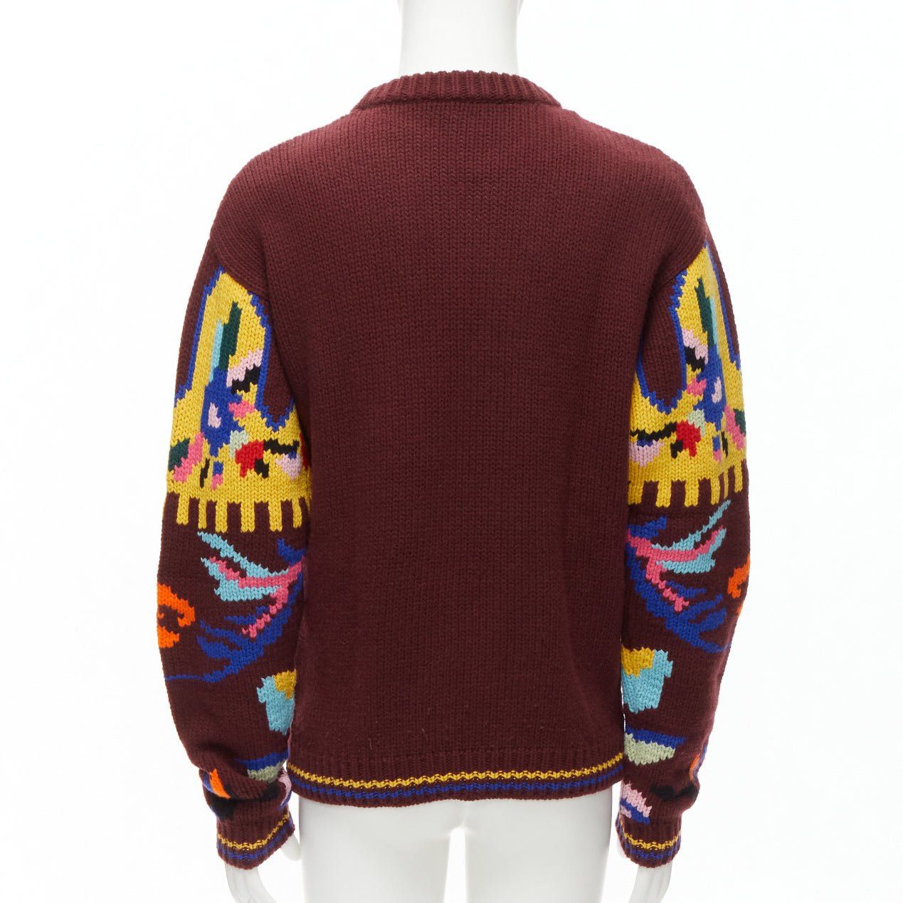 Prada PRADA 2018 multicolour graphic virgin wool cashmere crew neck sweater IT48 M Size US M / EU 48-50 / 2 - 5 Thumbnail