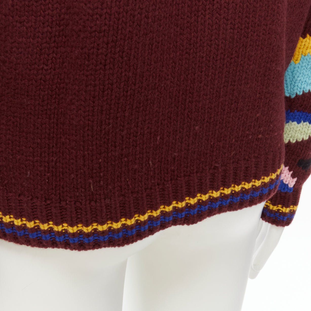 Prada PRADA 2018 multicolour graphic virgin wool cashmere crew neck sweater IT48 M Size US M / EU 48-50 / 2 - 7 Thumbnail