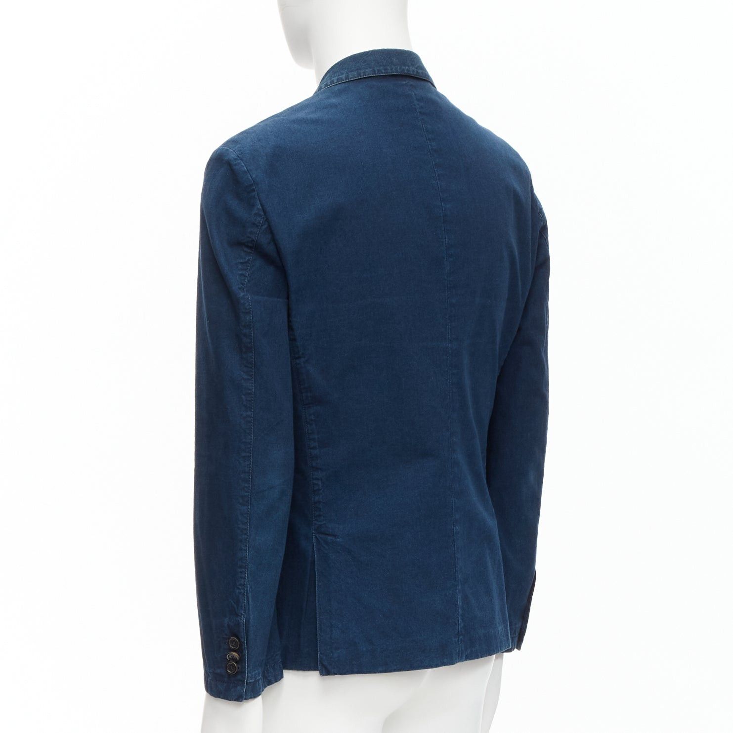 Prada PRADA 2013 dark blue cotton denim minimal single breast blazer jacket IT50 L Size 50R - 7 Thumbnail
