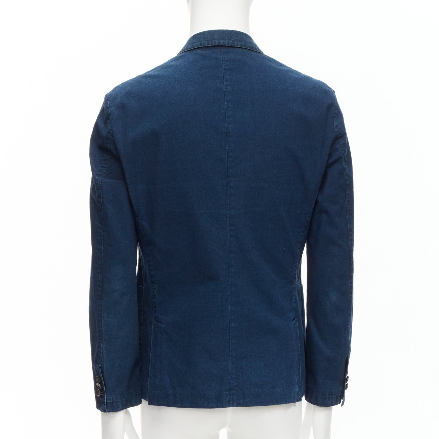 Prada PRADA 2013 dark blue cotton denim minimal single breast blazer jacket IT50 L Size 50R - 6 Thumbnail