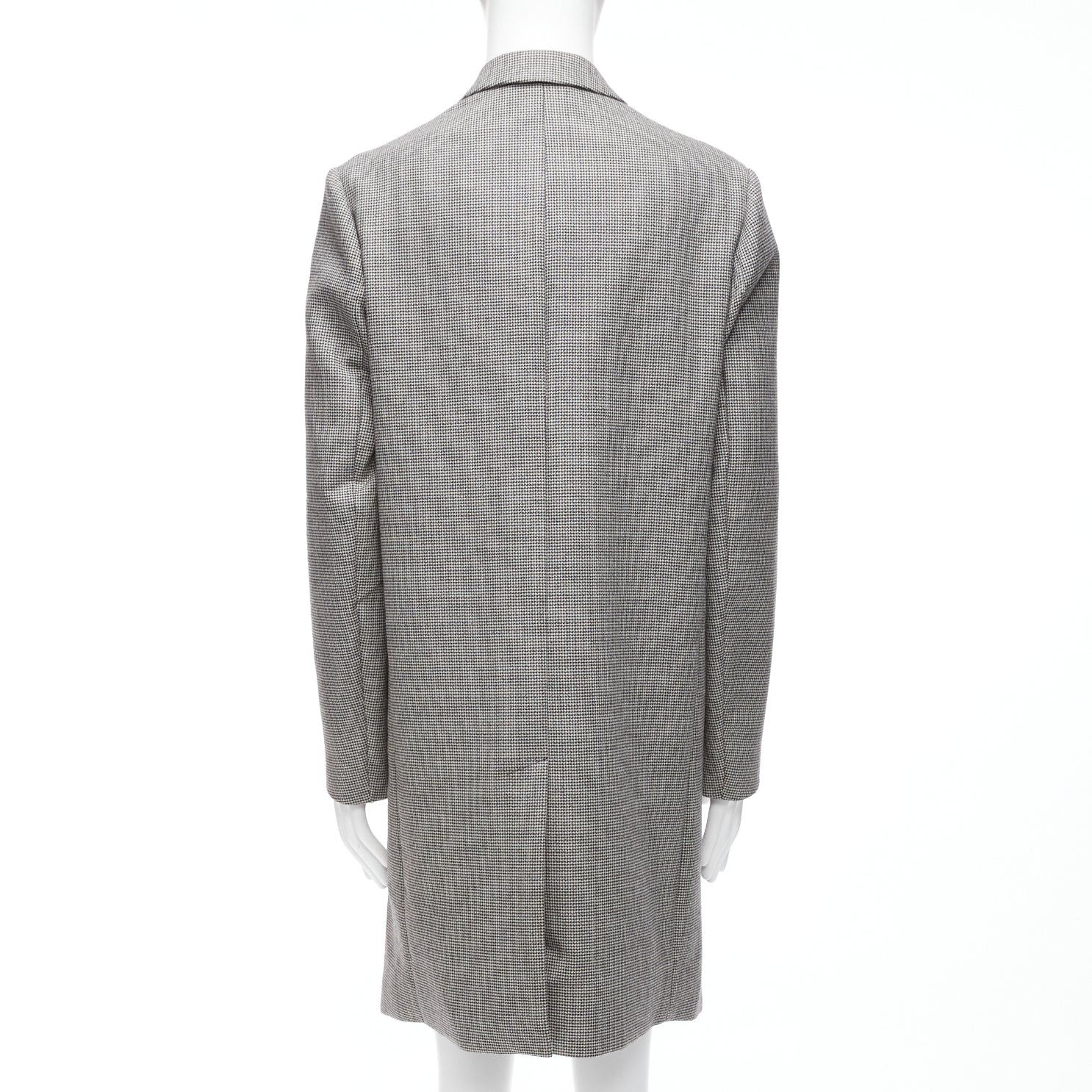 Marni MARNI grey houndstooth wool blend invisible placket longline coat IT48 M Size US M / EU 48-50 / 2 - 6 Thumbnail