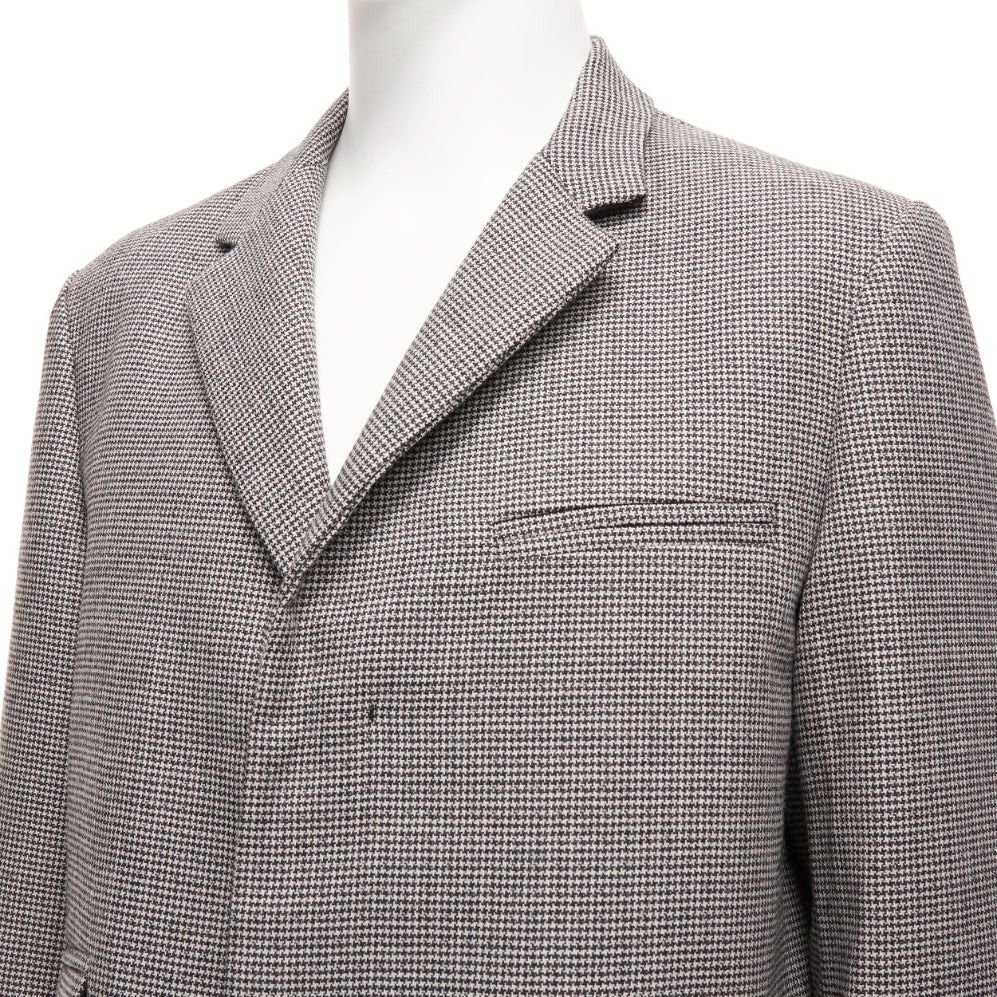 Marni MARNI grey houndstooth wool blend invisible placket longline coat IT48 M Size US M / EU 48-50 / 2 - 2 Thumbnail