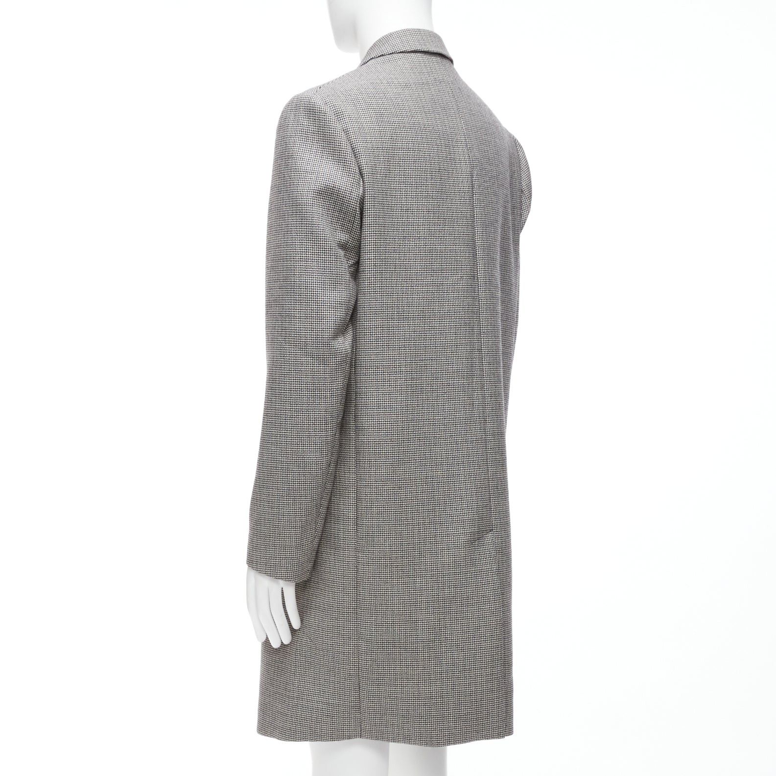 Marni MARNI grey houndstooth wool blend invisible placket longline coat IT48 M Size US M / EU 48-50 / 2 - 7 Thumbnail