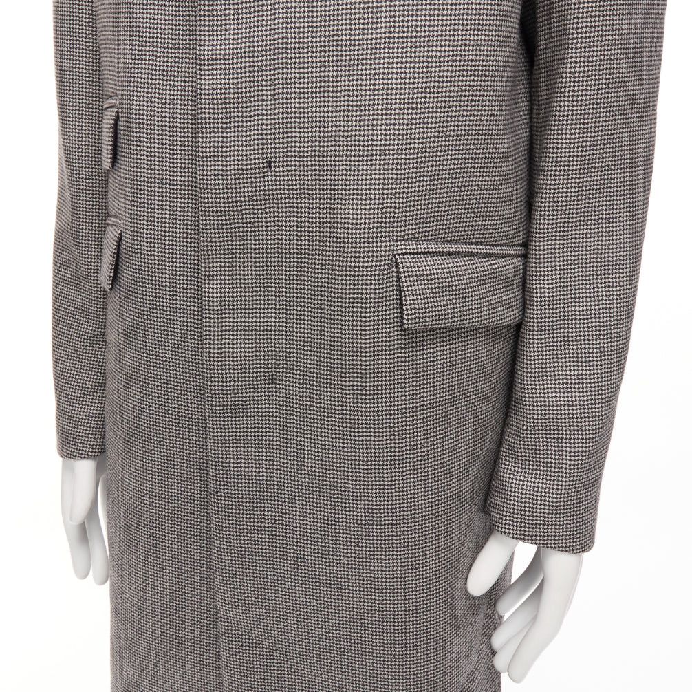 Marni MARNI grey houndstooth wool blend invisible placket longline coat IT48 M Size US M / EU 48-50 / 2 - 8 Thumbnail