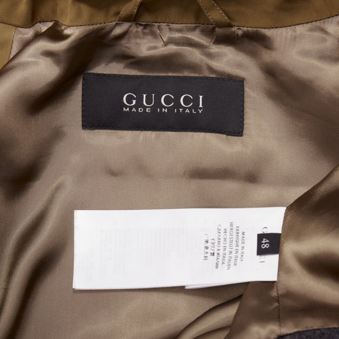 Gucci GUCCI Vintage brown leather trimmed cotton wool blend lined trench coat IT48 M Size US M / EU 48-50 / 2 - 8 Thumbnail