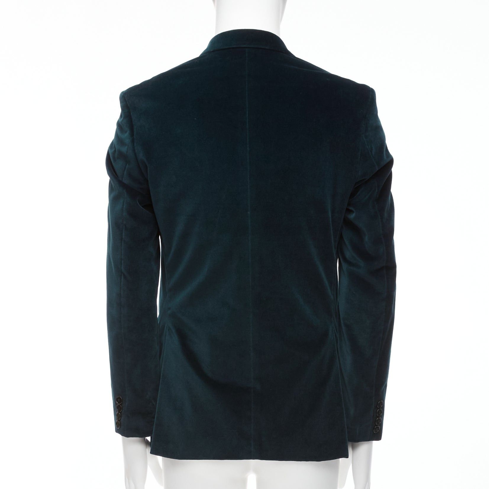 Kenzo KENZO dark teal cotton velvet plus fit single breasted blazer IT48 M Size 48R - 6 Thumbnail