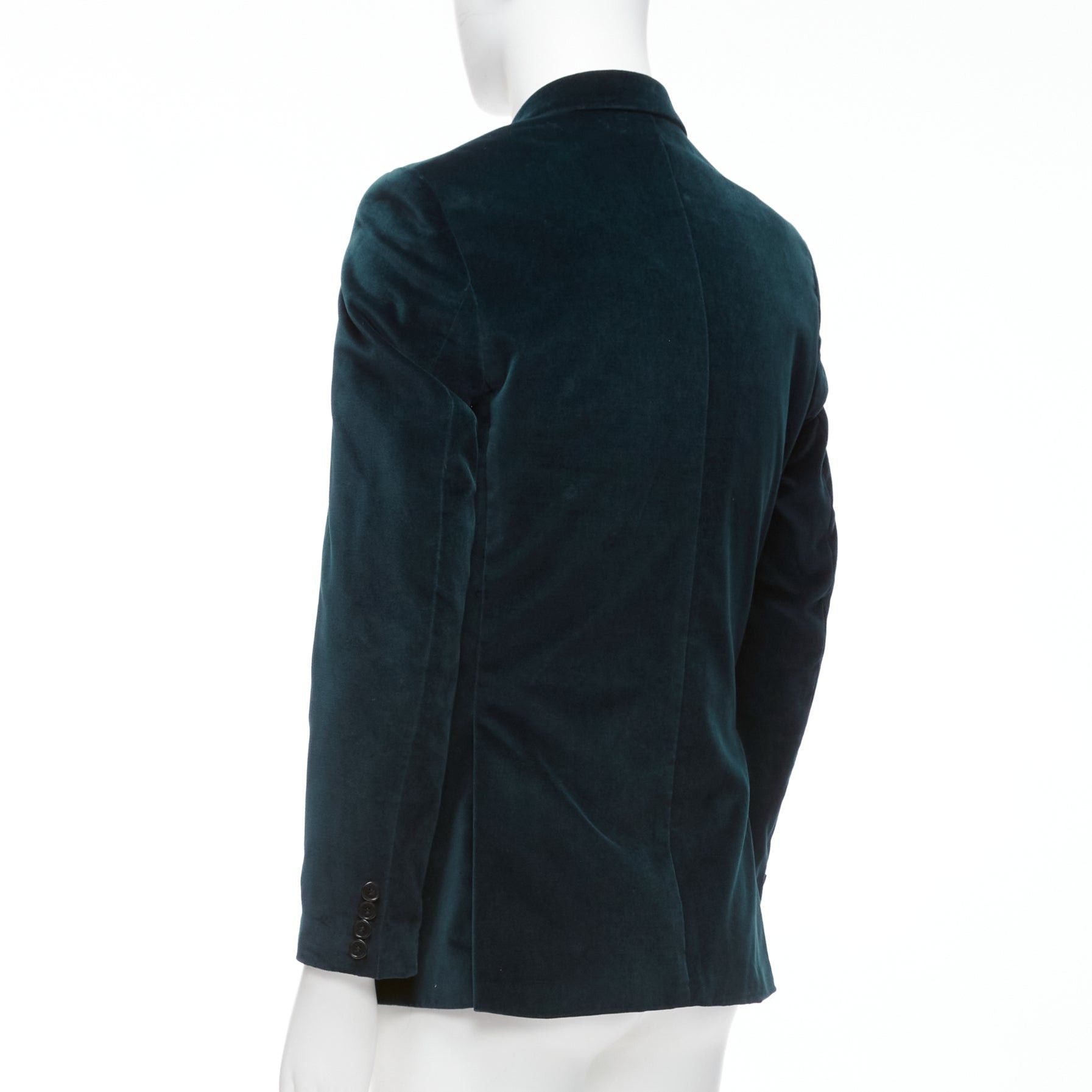 Kenzo KENZO dark teal cotton velvet plus fit single breasted blazer IT48 M Size 48R - 7 Thumbnail