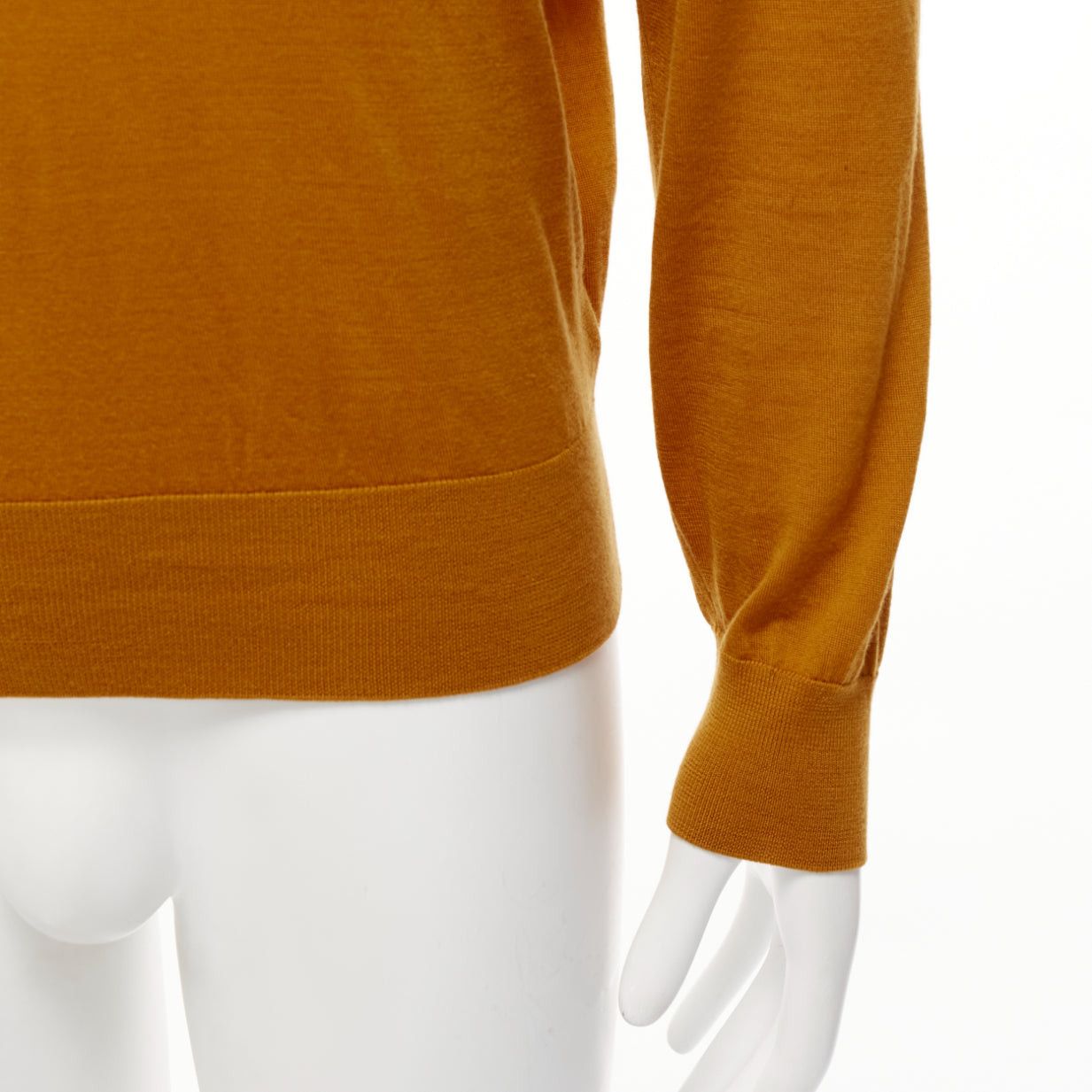 Ermenegildo Zegna ERMENEGILDO ZEGNA wool cashmere mustard yellow knit polo sweater IT50 L Size US L / EU 52-54 / 3 - 7 Thumbnail