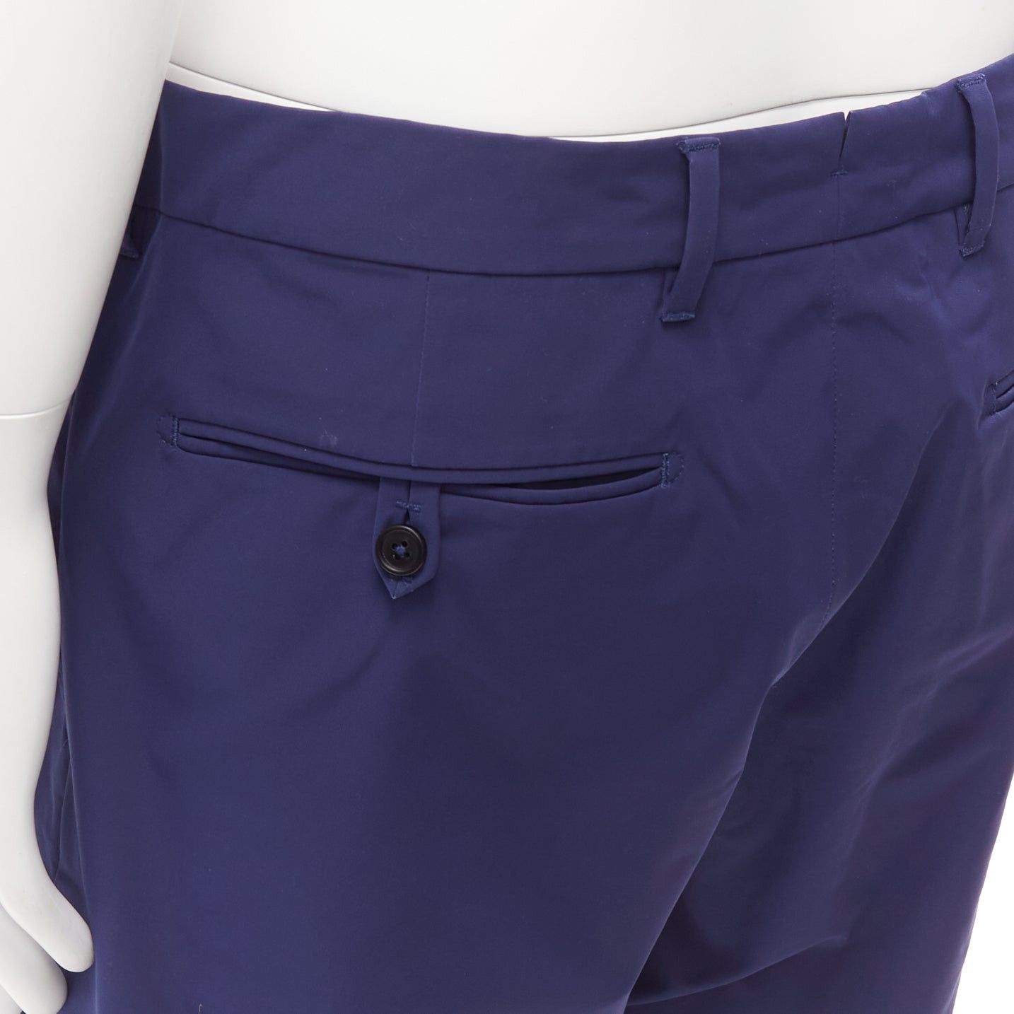 Prada PRADA blue shiny nylon back darts button pocketed Bermuda shorts IT50 L Size US 32 / EU 48 - 7 Thumbnail