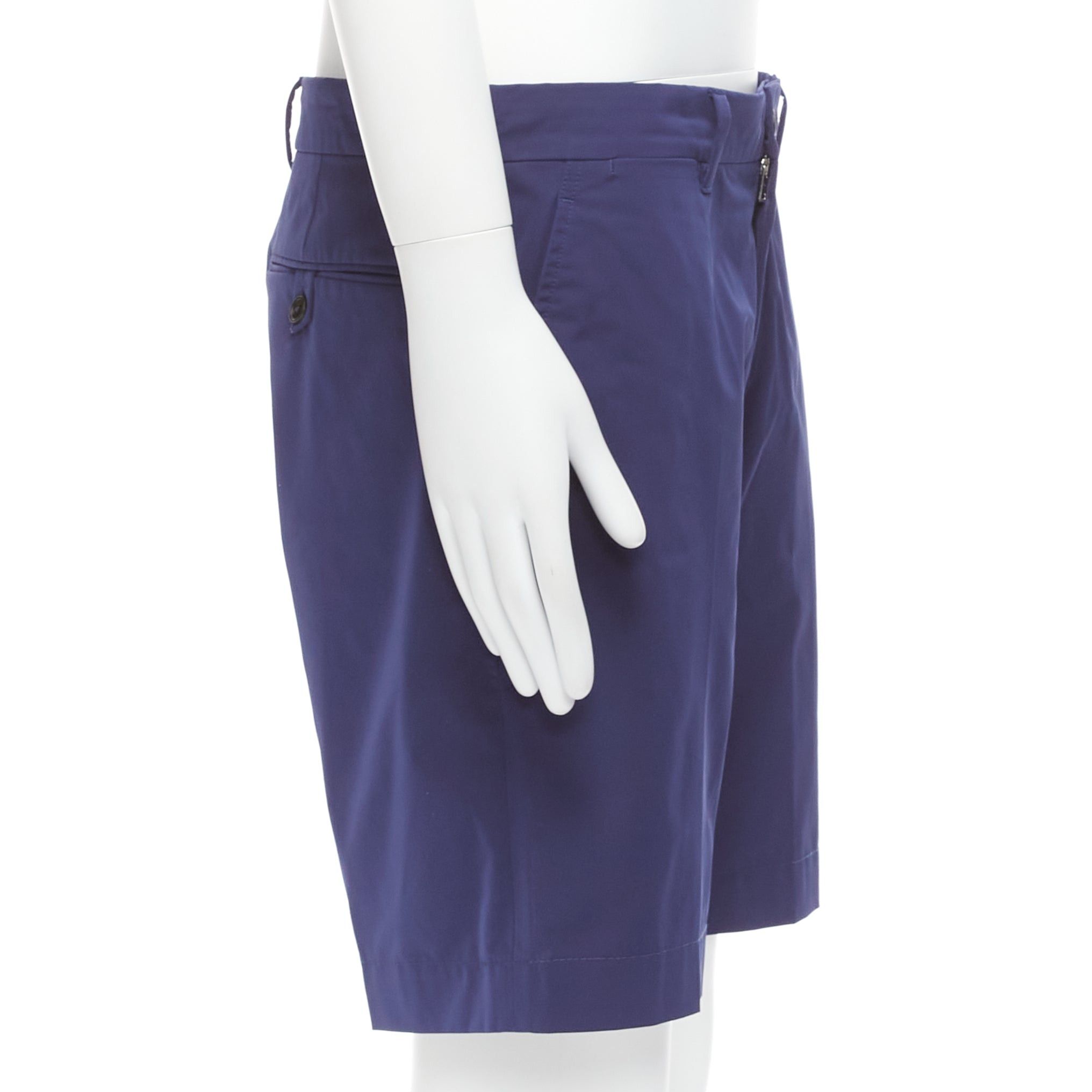 Prada PRADA blue shiny nylon back darts button pocketed Bermuda shorts IT50 L Size US 32 / EU 48 - 4 Thumbnail