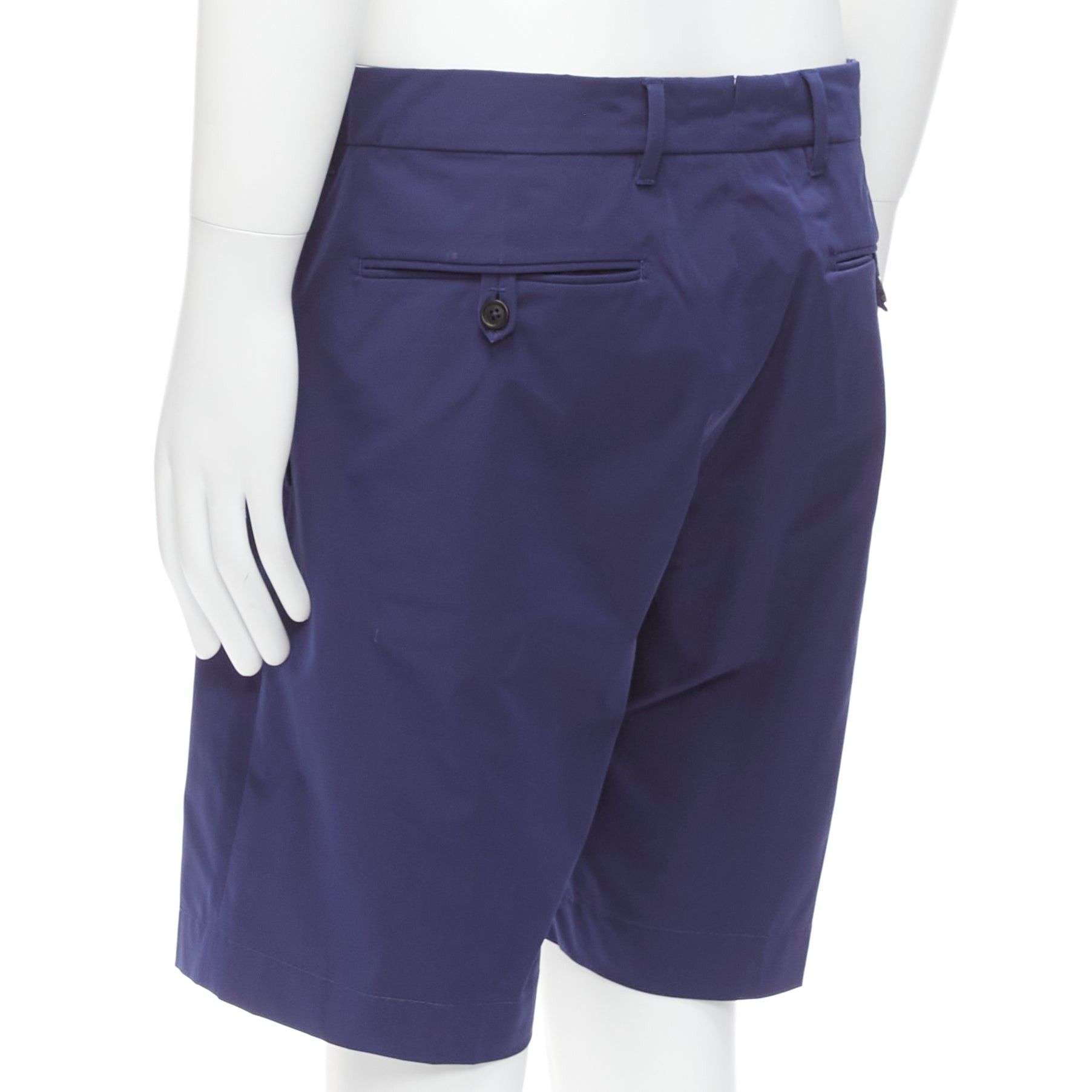 Prada PRADA blue shiny nylon back darts button pocketed Bermuda shorts IT50 L Size US 32 / EU 48 - 6 Thumbnail