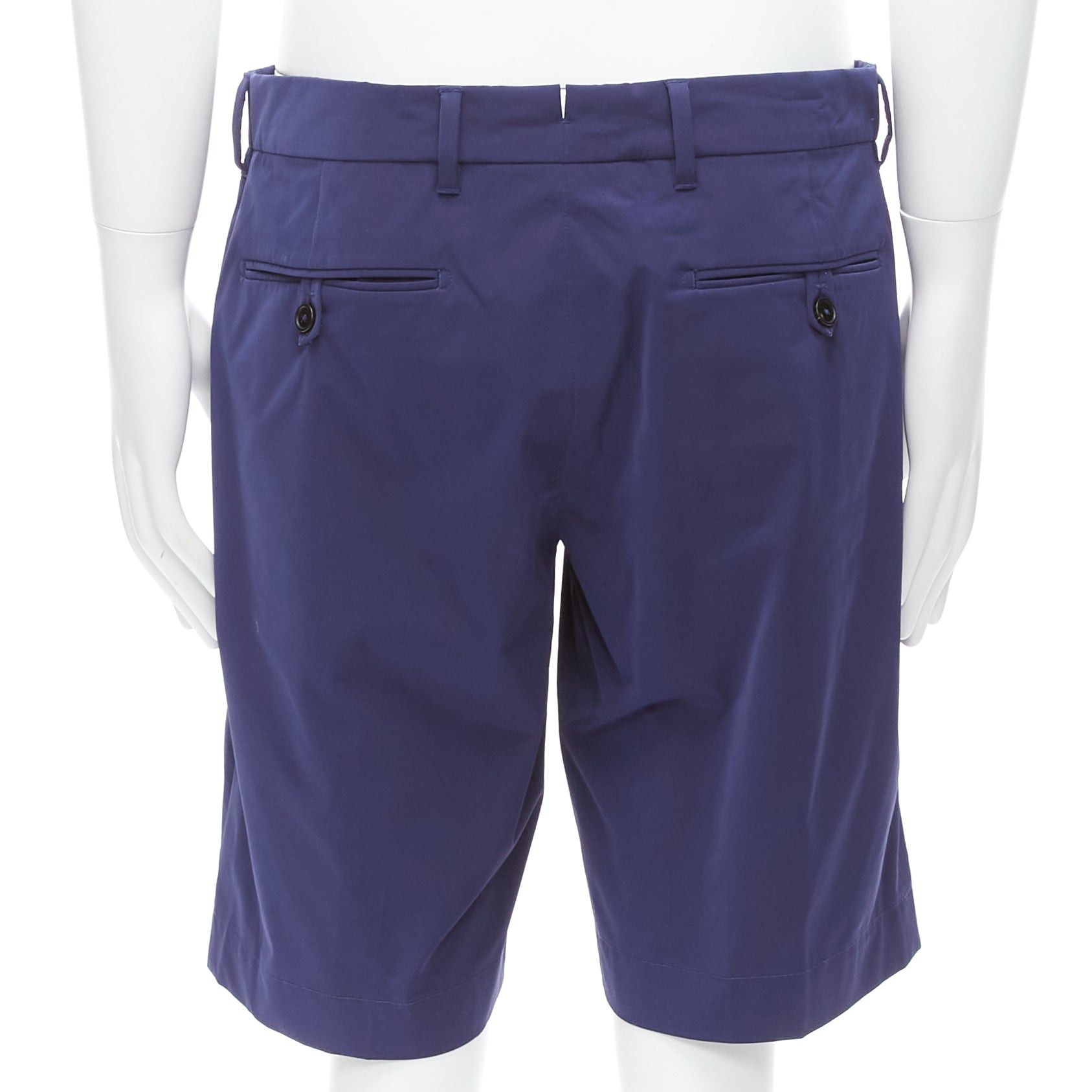 Prada PRADA blue shiny nylon back darts button pocketed Bermuda shorts IT50 L Size US 32 / EU 48 - 5 Thumbnail
