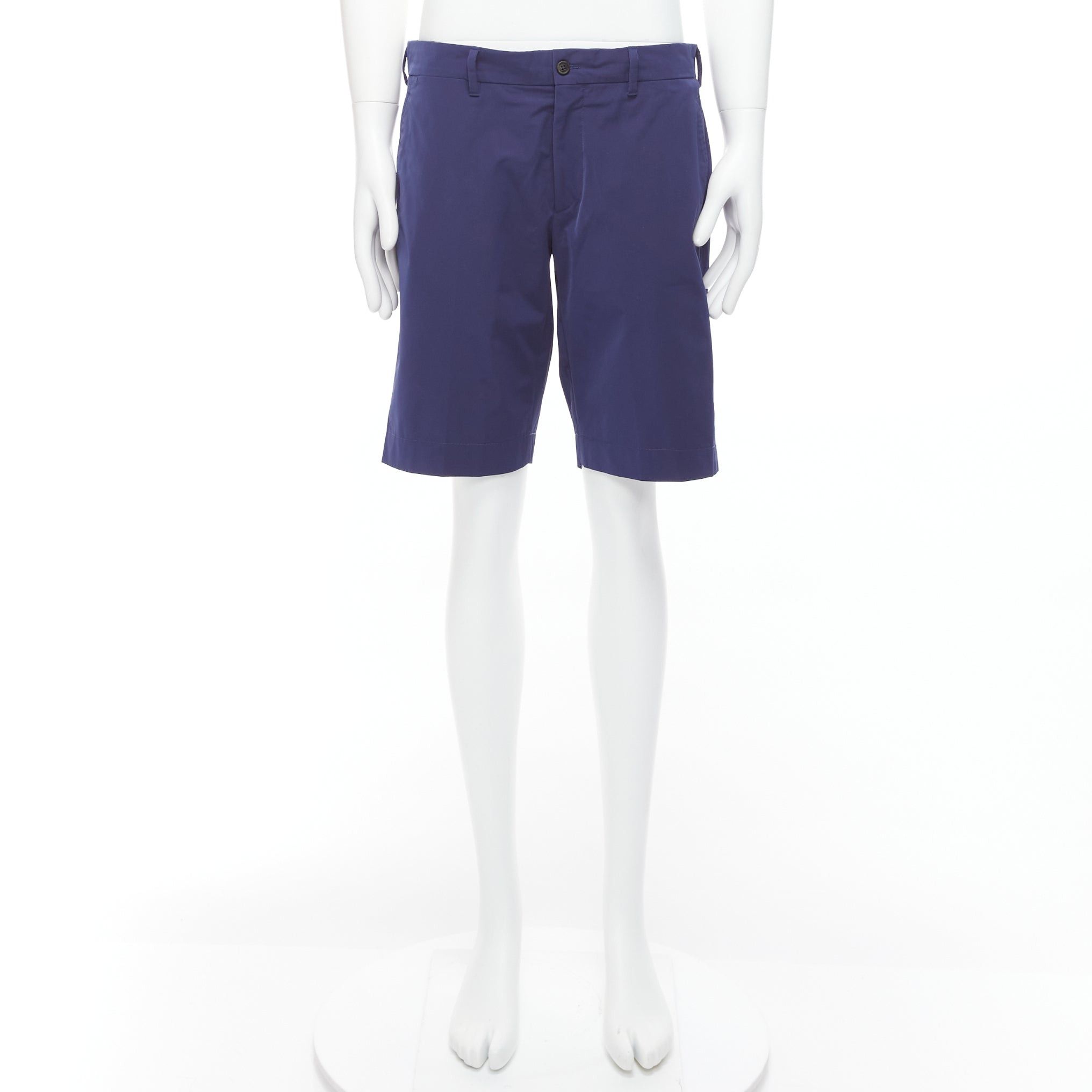 Prada PRADA blue shiny nylon back darts button pocketed Bermuda shorts IT50 L Size US 32 / EU 48 - 9 Thumbnail