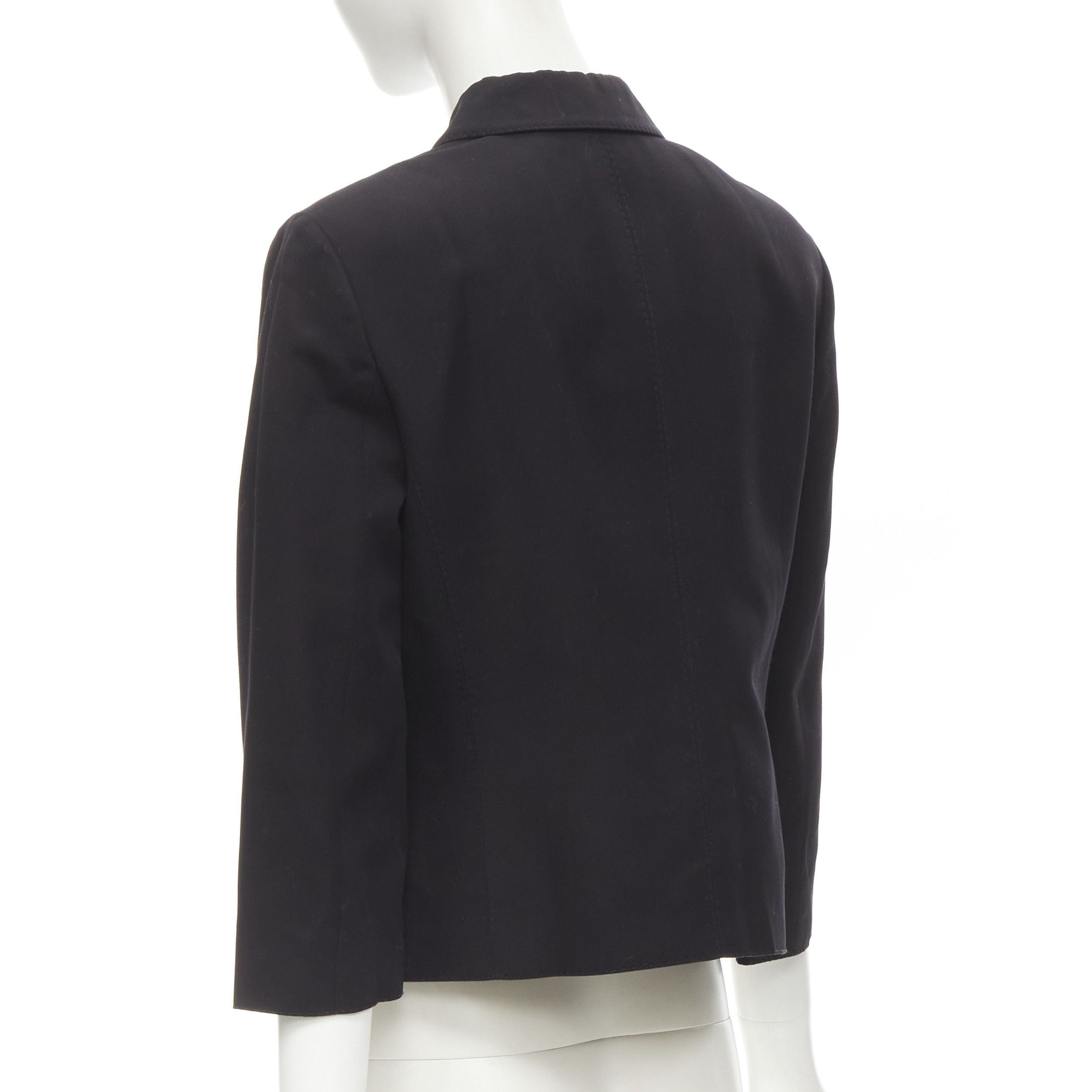 Valentino VALENTINO Vintage copper tone square buttons black cropped blazer IT44 L Size M / US 6-8 / IT 42-44 - 6 Thumbnail
