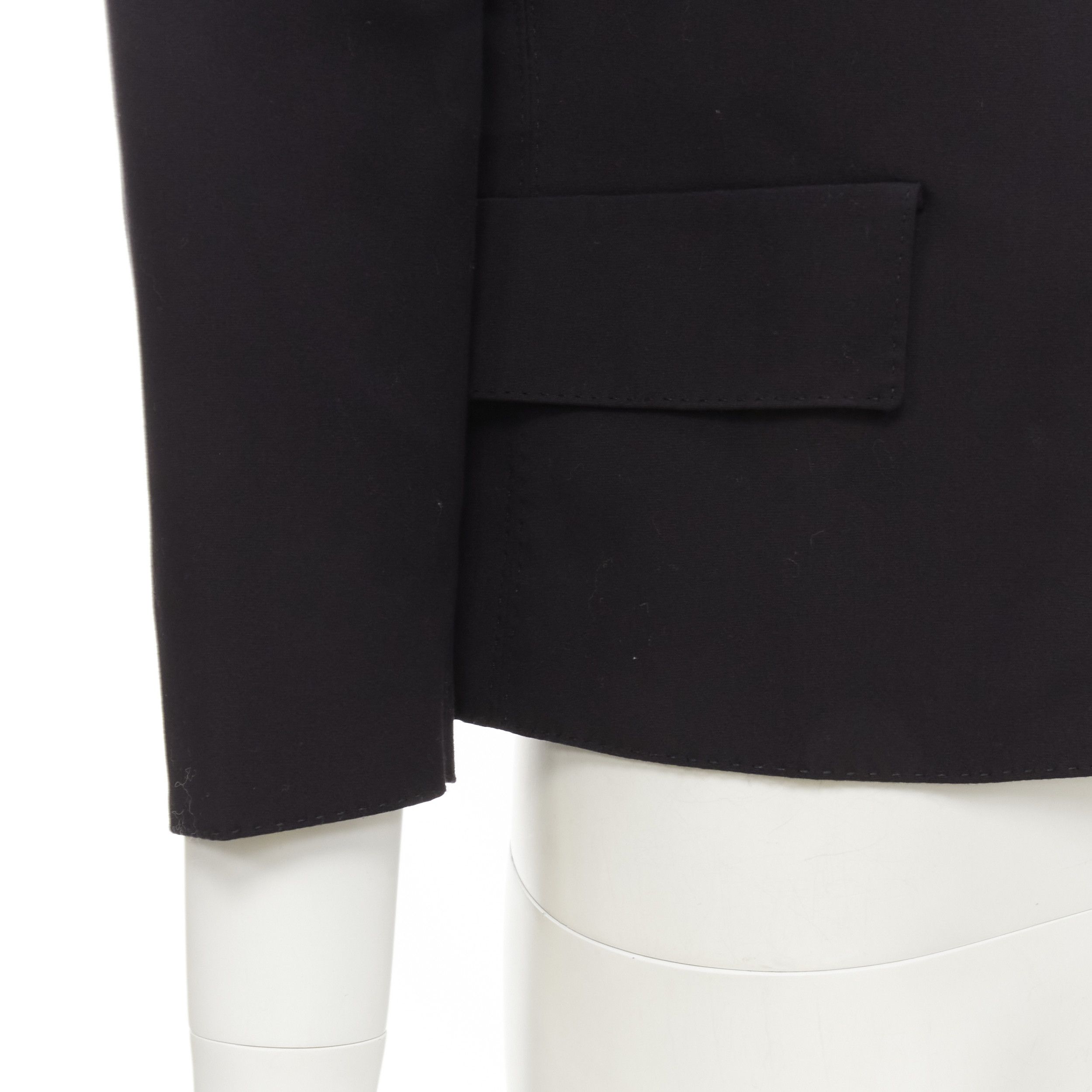 Valentino VALENTINO Vintage copper tone square buttons black cropped blazer IT44 L Size M / US 6-8 / IT 42-44 - 7 Thumbnail