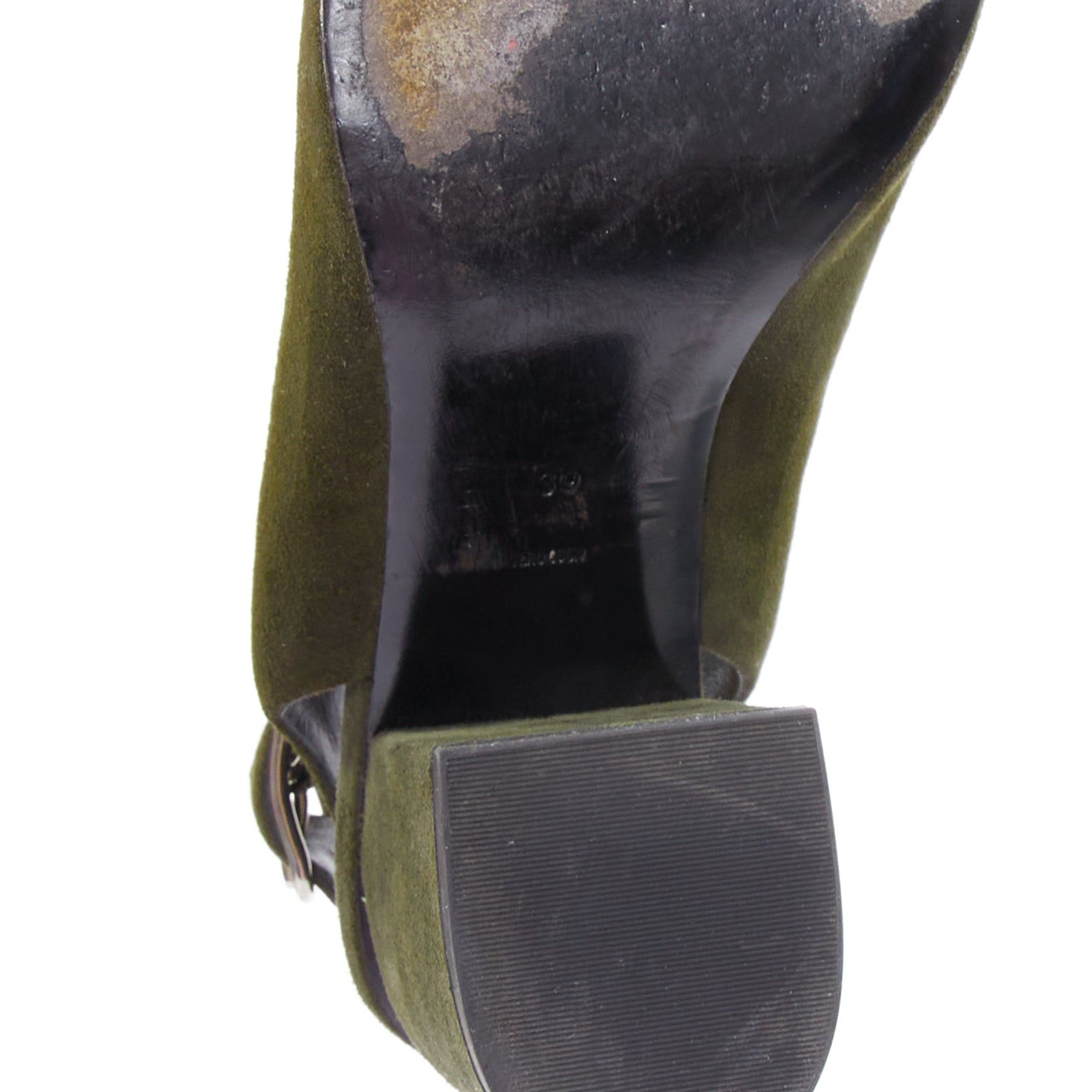 Alexander Wang ALEXANDER WANG Nadia green suede silver cut out open toe heels EU39 Size US 9 / IT 39 - 10 Thumbnail