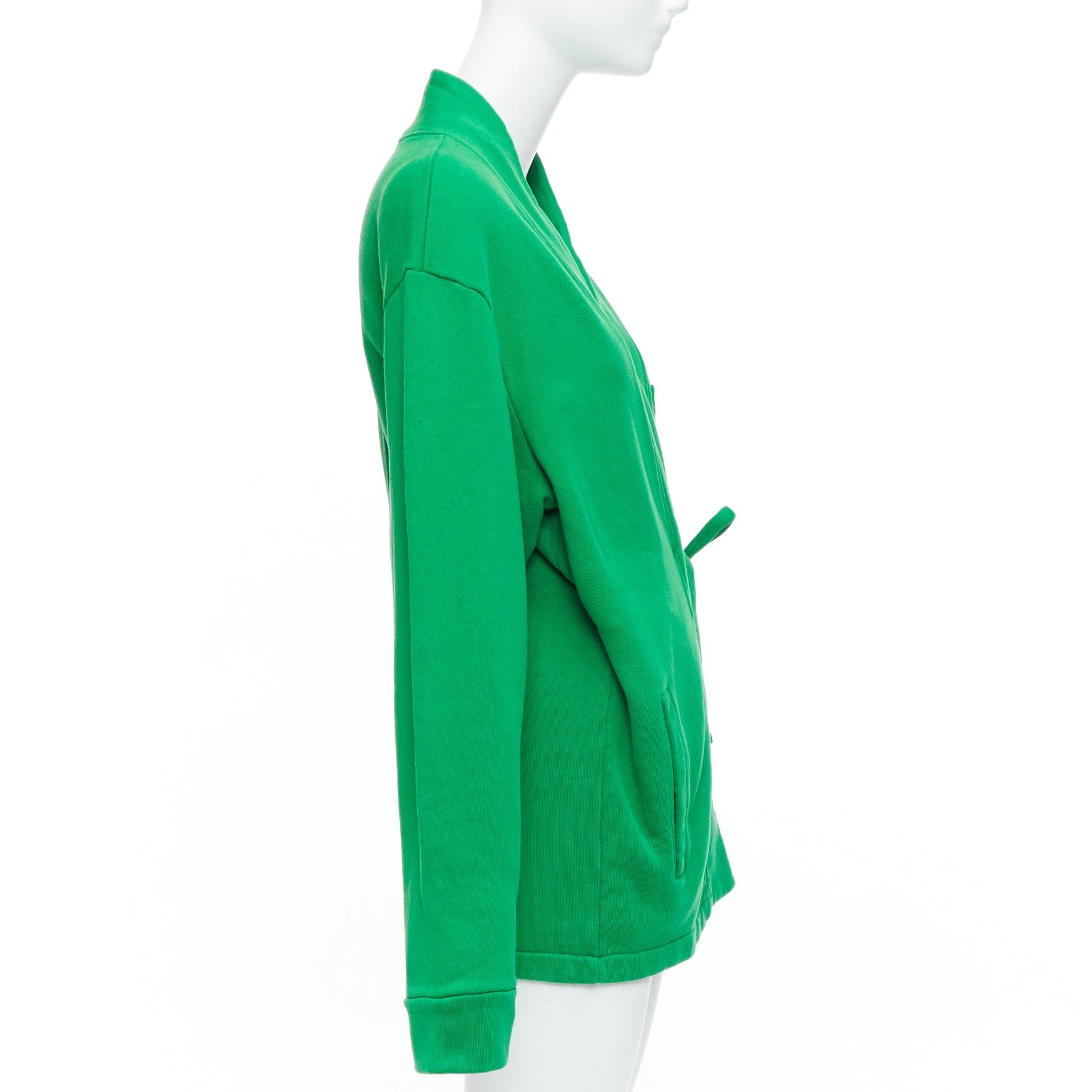 Ambush Design AMBUSH WKSP Kimono Sweatshirt green cotton black rubber logo sleeve tie jacket S Size S / US 4 / IT 40 - 4 Thumbnail