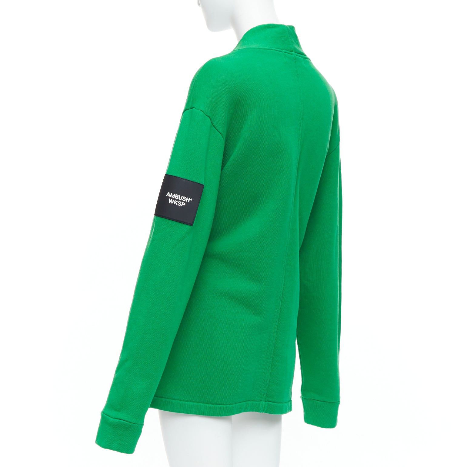 Ambush Design AMBUSH WKSP Kimono Sweatshirt green cotton black rubber logo sleeve tie jacket S Size S / US 4 / IT 40 - 6 Thumbnail