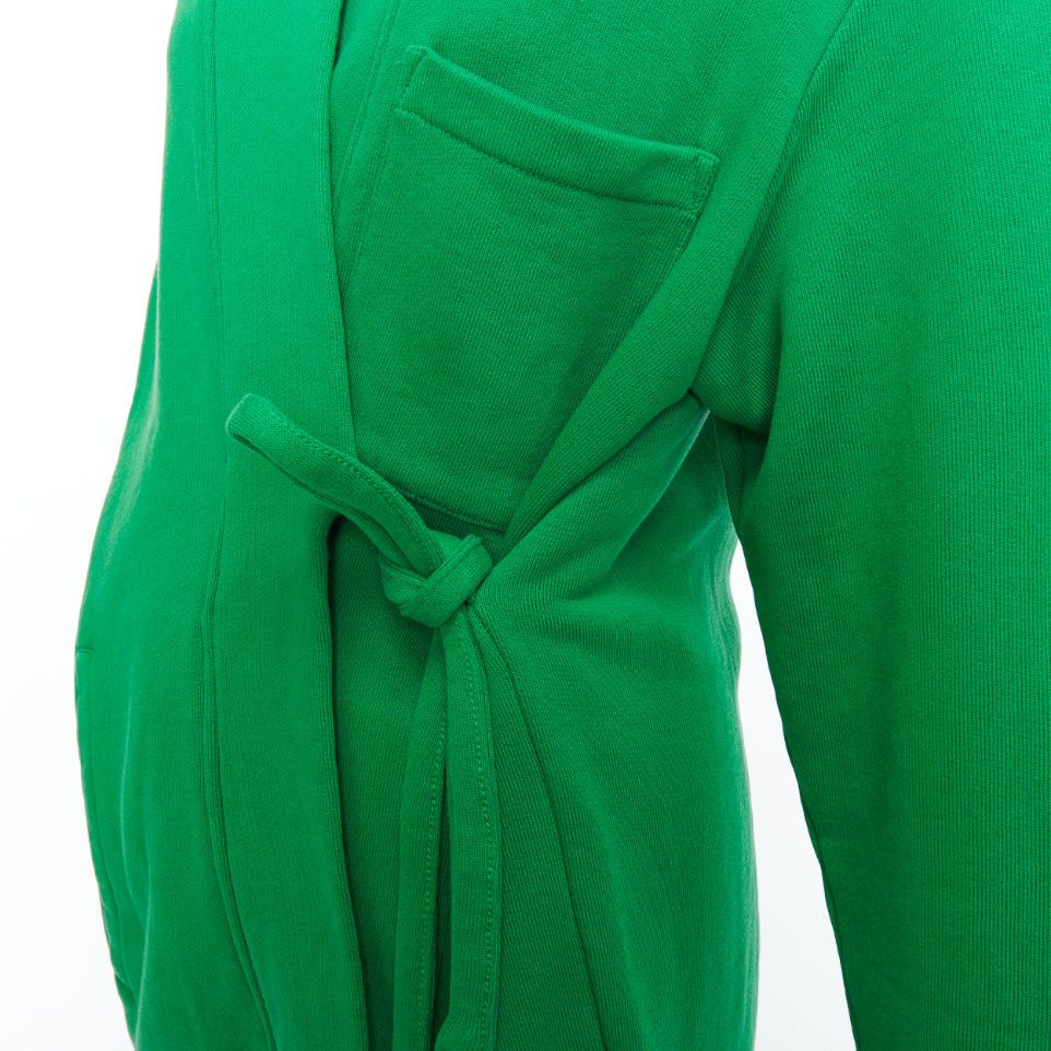 Ambush Design AMBUSH WKSP Kimono Sweatshirt green cotton black rubber logo sleeve tie jacket S Size S / US 4 / IT 40 - 7 Thumbnail