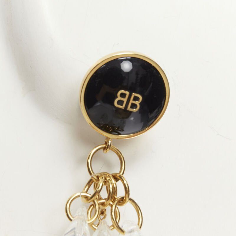 Balenciaga BALENCIAGA Demna 2018 Pic Pendant BB logo clear Chandelier earrings Size ONE SIZE - 5 Thumbnail