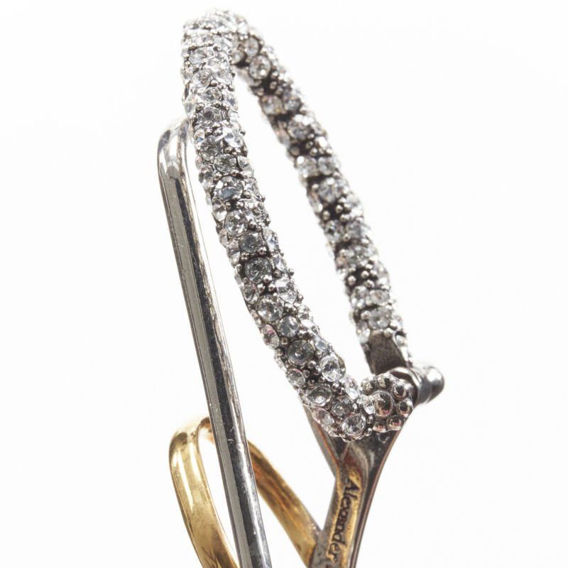 Alexander McQueen ALEXANDER MCQUEEN Runway Multi hoop gold silver crystal cuff earring Size ONE SIZE - 9 Thumbnail
