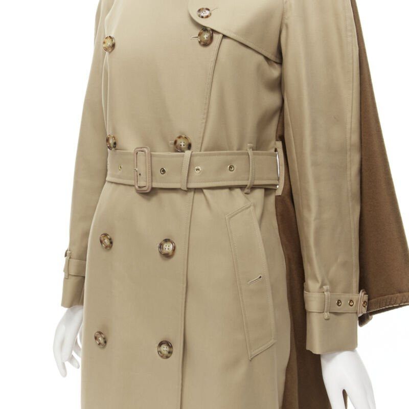Burberry BURBERRY Tisci cashmere logo blanket beige gabardine cotton trench coat UK4 S Size XS / US 0-2 / IT 36-38 - 7 Thumbnail