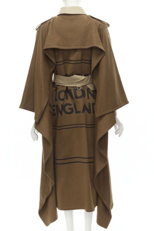 Burberry BURBERRY Tisci cashmere logo blanket beige gabardine cotton trench coat UK4 S Size XS / US 0-2 / IT 36-38 - 5 Thumbnail