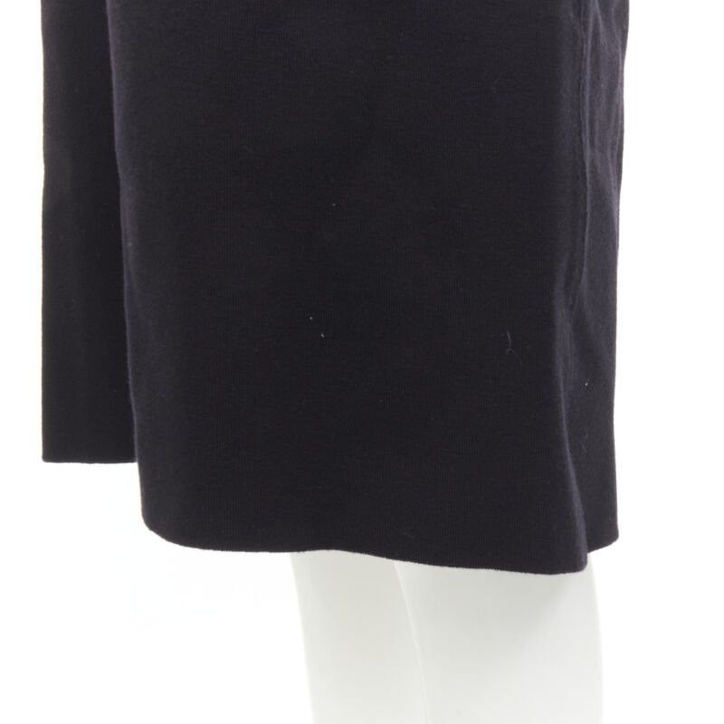 Bottega Veneta BOTTEGA VENETA 2019 Runway black thick wool blend cut out collar dress IT38 XS Size XS / US 0-2 / IT 36-38 - 7 Thumbnail
