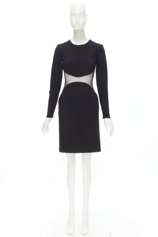 Stella McCartney STELLA MCCARTNEY 2013 Runway Iconic sheer waist illusion bodycon dress IT40 S Size S / US 4 / IT 40 - 9 Thumbnail
