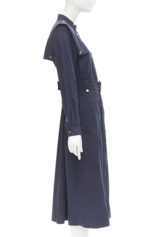 Gestuz GESTUZ FlaviaGZ Sky Captain navy blue silver stud button belted dress FR36 S Size XS / US 0-2 / IT 36-38 - 4 Thumbnail