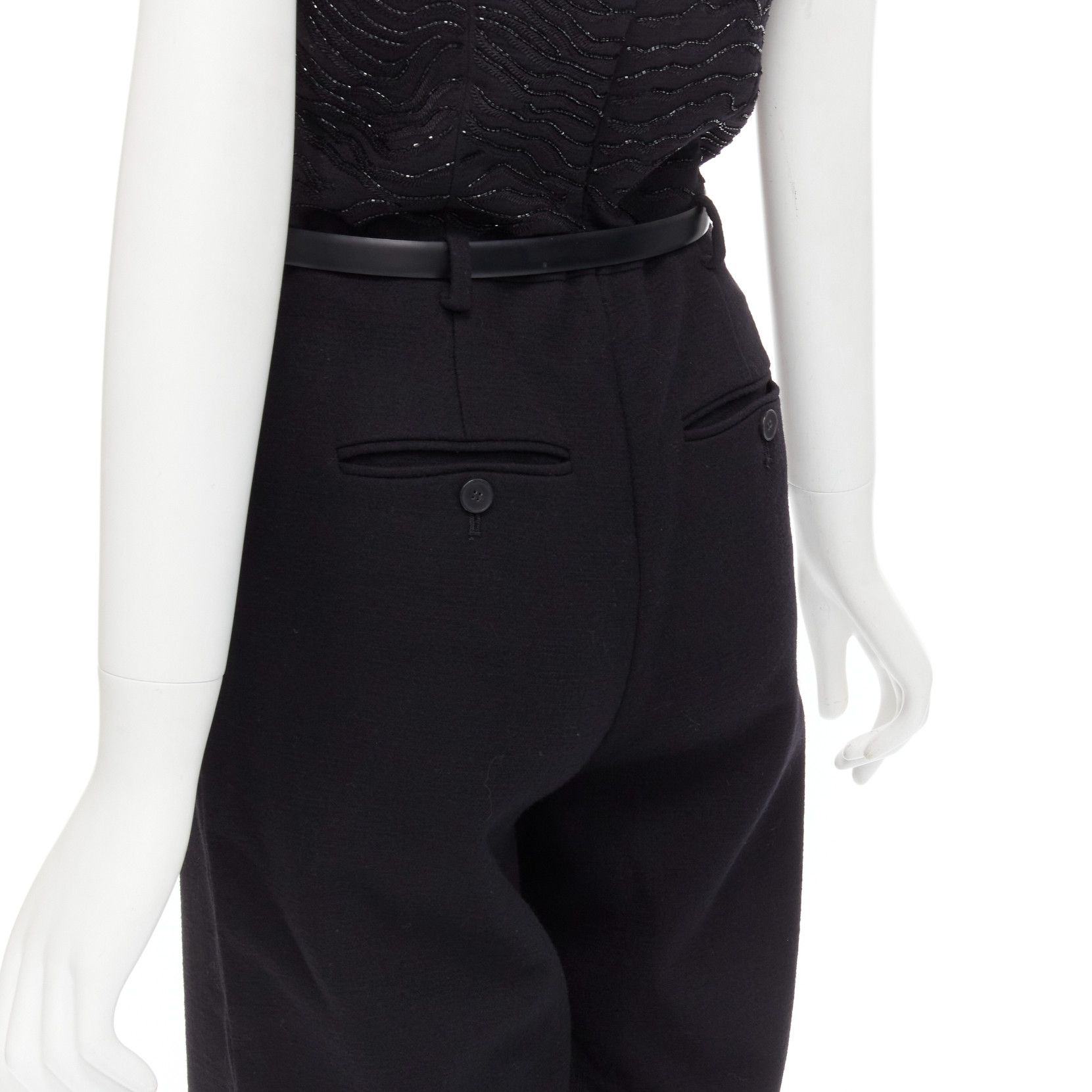 Jason Wu JASON WU 2014 Runway black bead embellished boned corset belted jumpsuit US2 XS Size 27" / US 4 / IT 40 - 7 Thumbnail