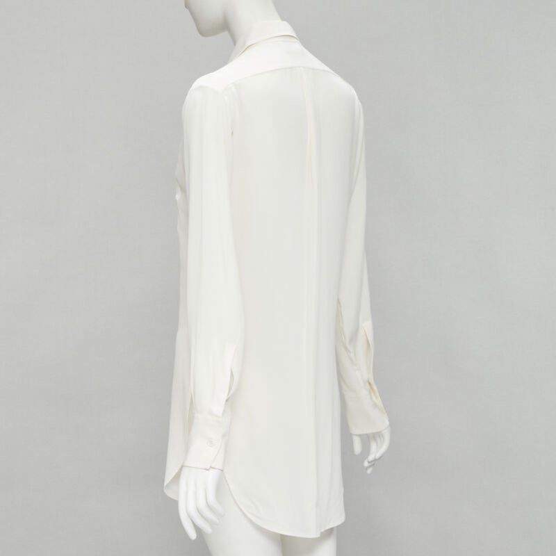 Bottega Veneta BOTTEGA VENETA 2020 100% silk quilte padded bib collar long line shirt IT38 XS Size XS / US 0-2 / IT 36-38 - 6 Thumbnail