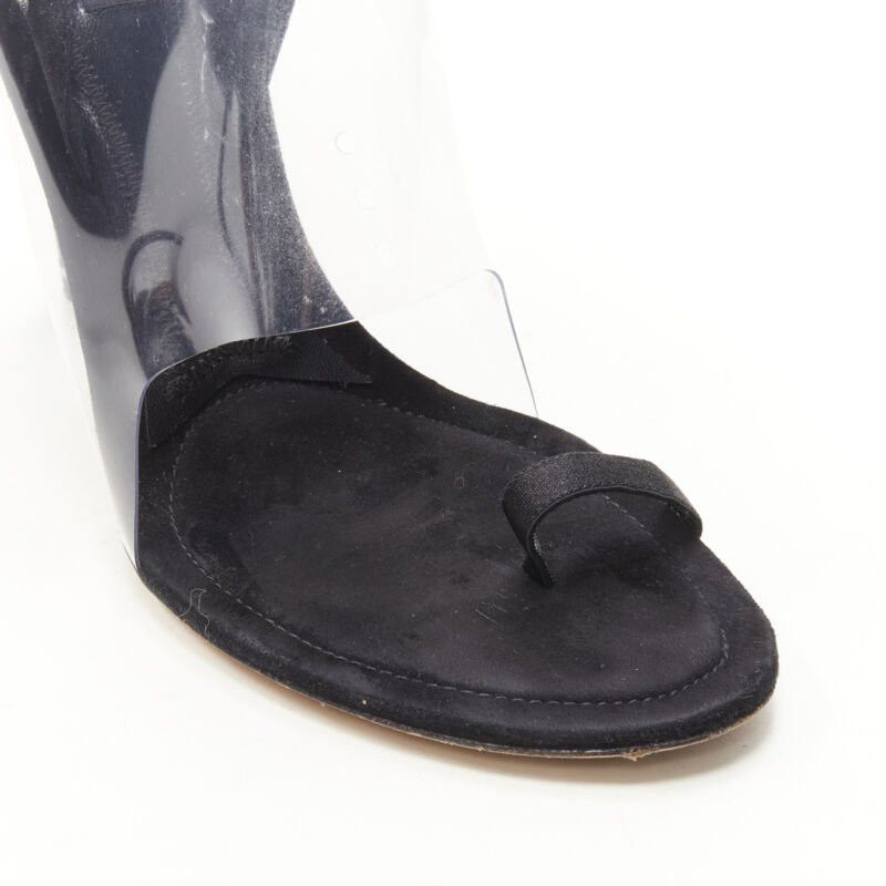 Alexander Wang ALEXANDER WANG clear PVC black strappy slingback mule sandal EU38.5 Size US 8.5 / IT 38.5 - 6 Thumbnail