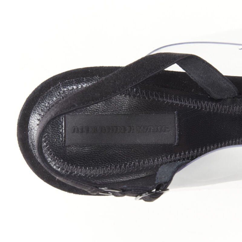 Alexander Wang ALEXANDER WANG clear PVC black strappy slingback mule sandal EU38.5 Size US 8.5 / IT 38.5 - 10 Thumbnail