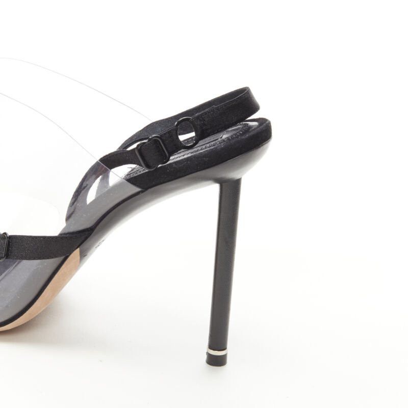 Alexander Wang ALEXANDER WANG clear PVC black strappy slingback mule sandal EU38.5 Size US 8.5 / IT 38.5 - 9 Thumbnail