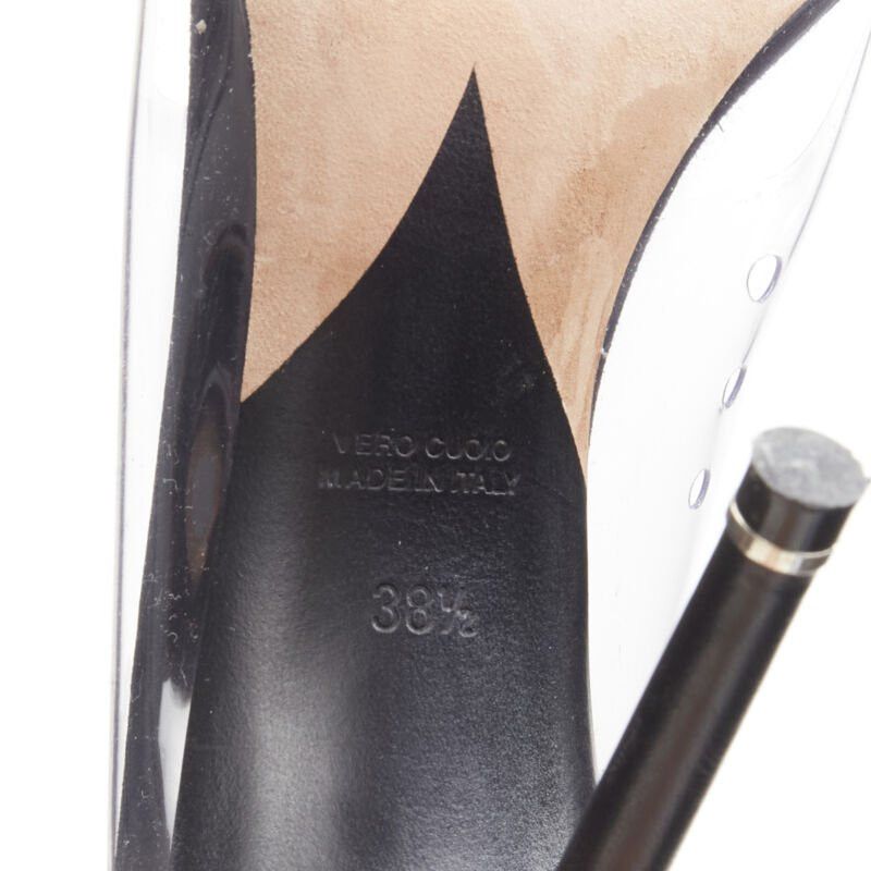 Alexander Wang ALEXANDER WANG clear PVC black strappy slingback mule sandal EU38.5 Size US 8.5 / IT 38.5 - 11 Thumbnail