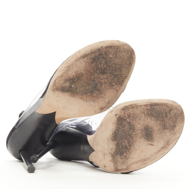 Alexander Wang ALEXANDER WANG clear PVC black strappy slingback mule sandal EU38.5 Size US 8.5 / IT 38.5 - 12 Thumbnail