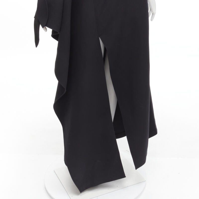 Rosie Assoulin ROSIE ASSOULIN 2015 Runway black cold shoulder high slit halter gown dress US2 S Size S / US 4 / IT 40 - 10 Thumbnail