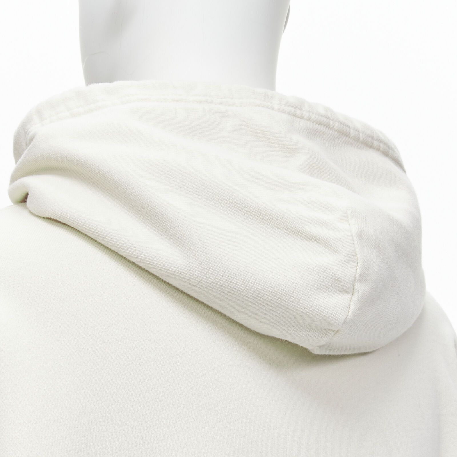 Balenciaga BALENCIAGA Demna 2021 ecru cotton logo embroidery oversized hoodie sweatshirt L Size US L / EU 52-54 / 3 - 8 Thumbnail