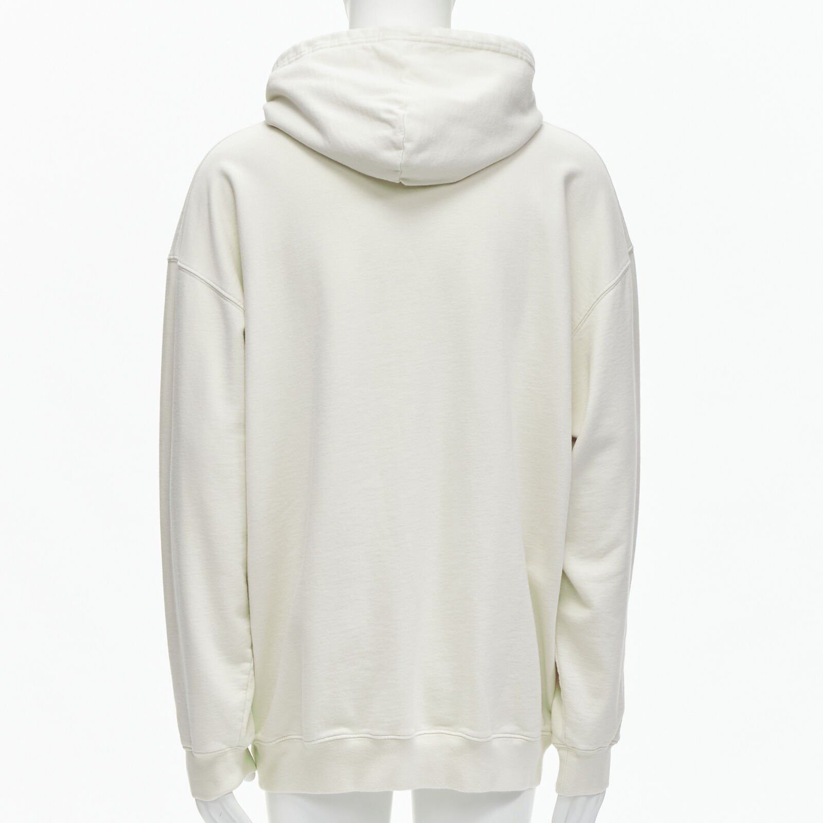 Balenciaga BALENCIAGA Demna 2021 ecru cotton logo embroidery oversized hoodie sweatshirt L Size US L / EU 52-54 / 3 - 5 Thumbnail