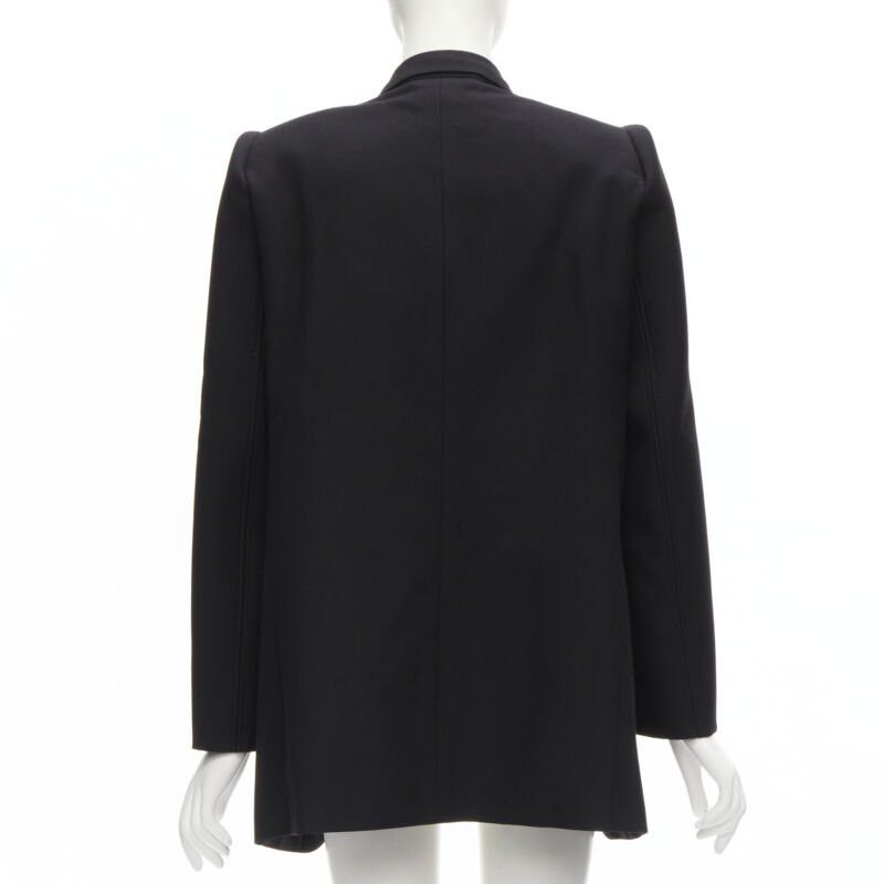 Balenciaga BALENCIAGA DEMNA 2019 black wool power padded shoulder oversized blazer FR34 XS Size XS / US 0-2 / IT 36-38 - 5 Thumbnail