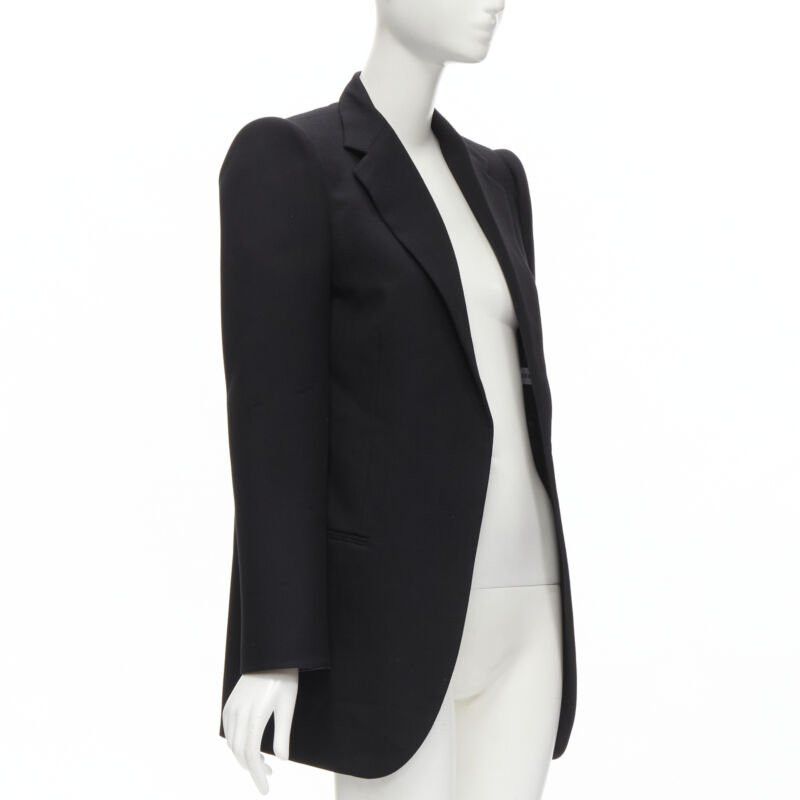Balenciaga BALENCIAGA DEMNA 2019 black wool power padded shoulder oversized blazer FR34 XS Size XS / US 0-2 / IT 36-38 - 3 Thumbnail