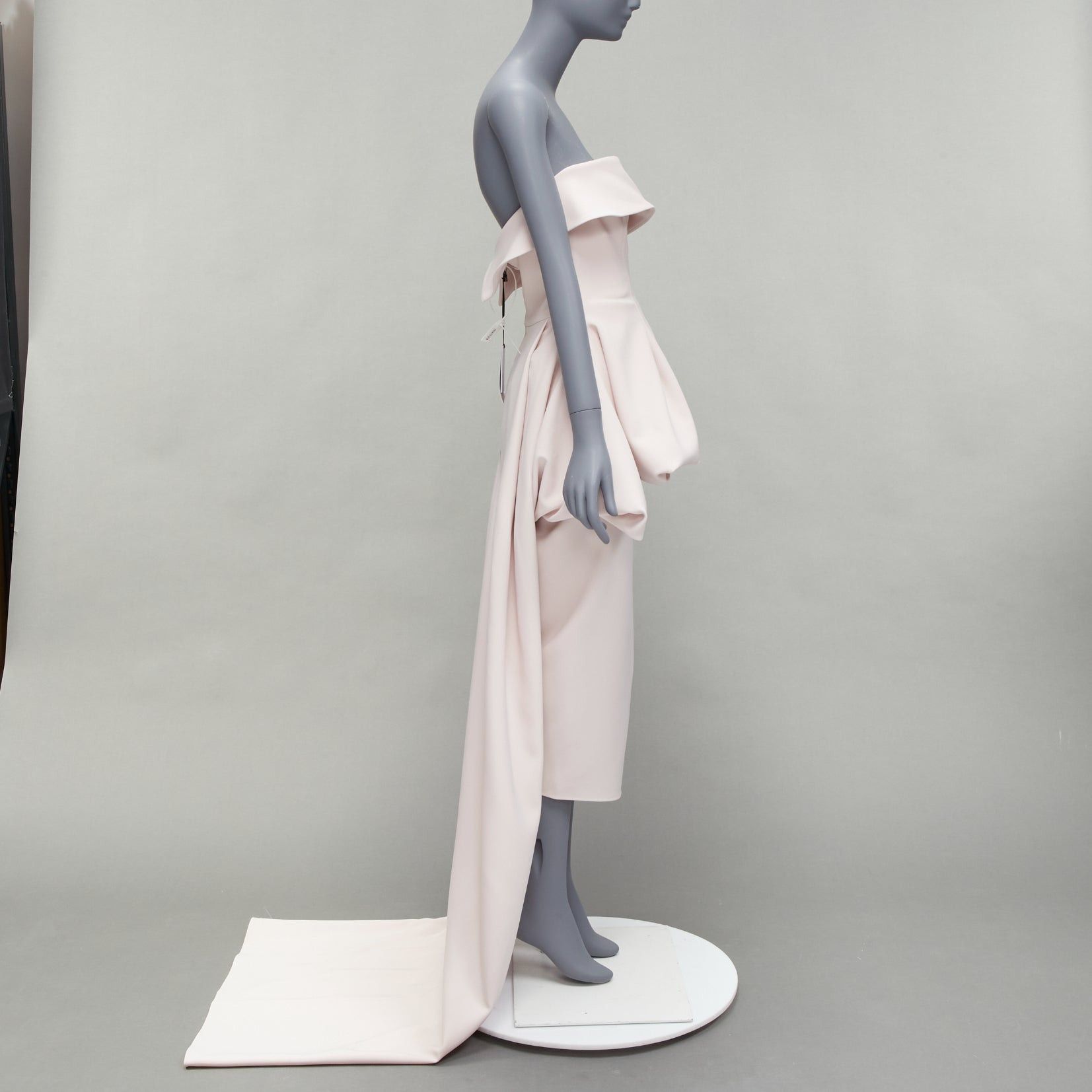 Maticevski MATICEVSKI 2022 Situational off white strapless peplum top gown skirt AUS10 M Size M / US 6-8 / IT 42-44 - 4 Thumbnail