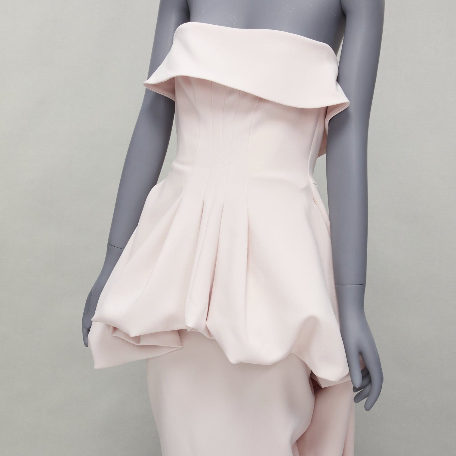 Maticevski MATICEVSKI 2022 Situational off white strapless peplum top gown skirt AUS10 M Size M / US 6-8 / IT 42-44 - 2 Thumbnail