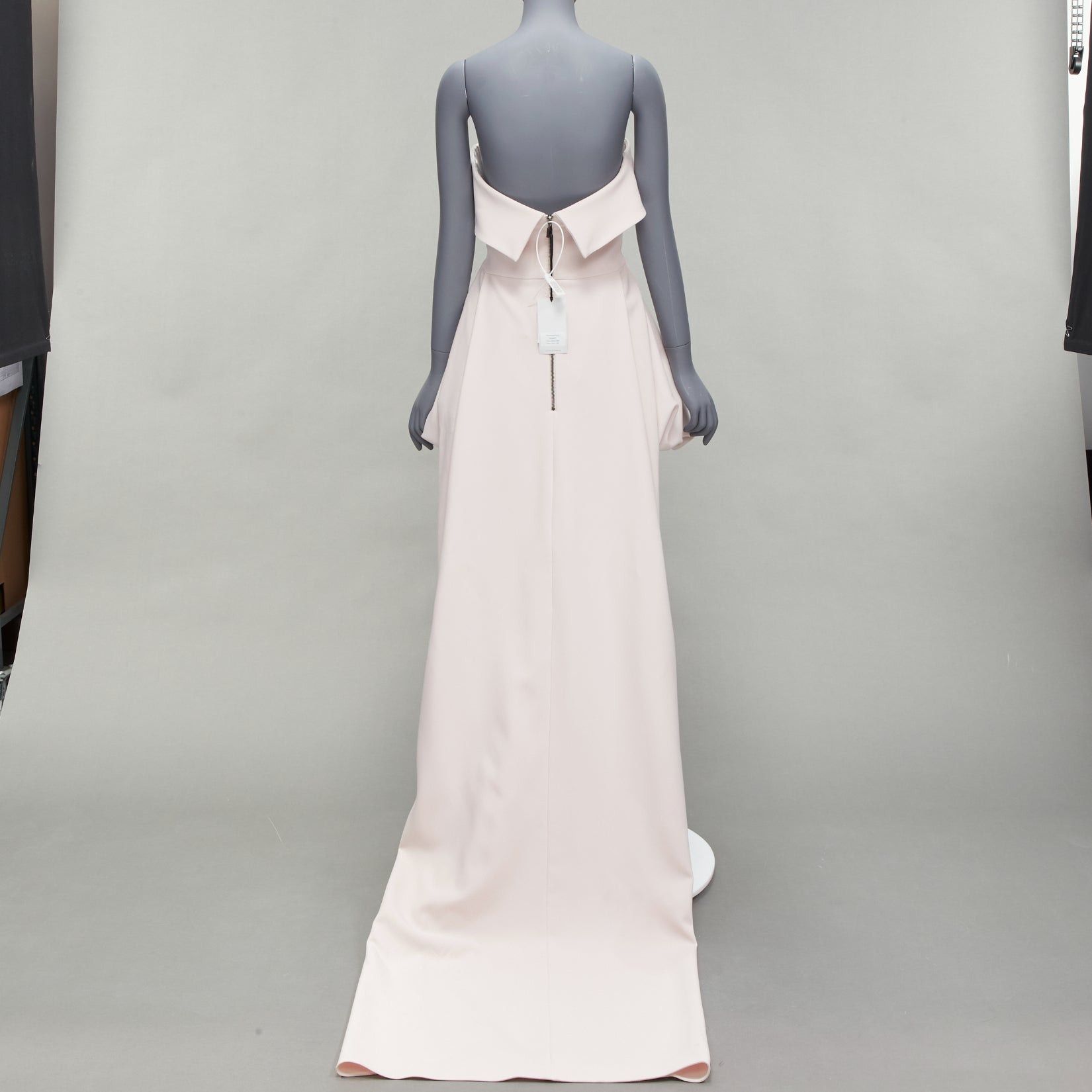Maticevski MATICEVSKI 2022 Situational off white strapless peplum top gown skirt AUS10 M Size M / US 6-8 / IT 42-44 - 5 Thumbnail
