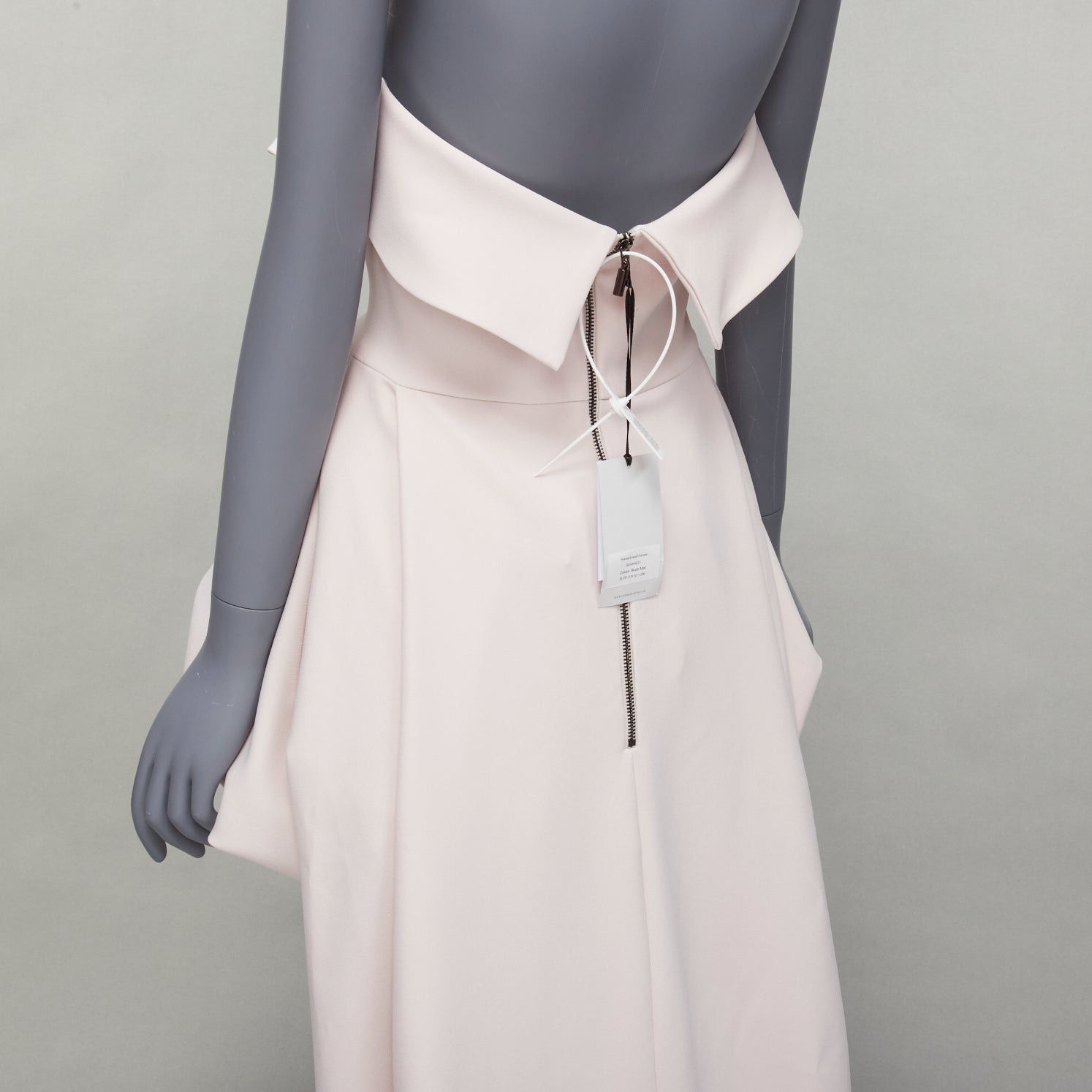 Maticevski MATICEVSKI 2022 Situational off white strapless peplum top gown skirt AUS10 M Size M / US 6-8 / IT 42-44 - 7 Thumbnail