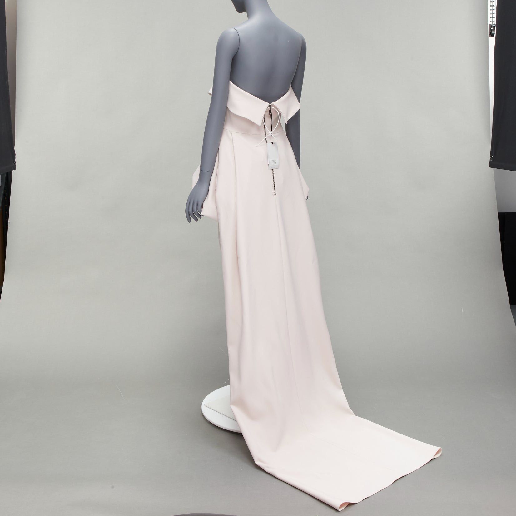 Maticevski MATICEVSKI 2022 Situational off white strapless peplum top gown skirt AUS10 M Size M / US 6-8 / IT 42-44 - 6 Thumbnail