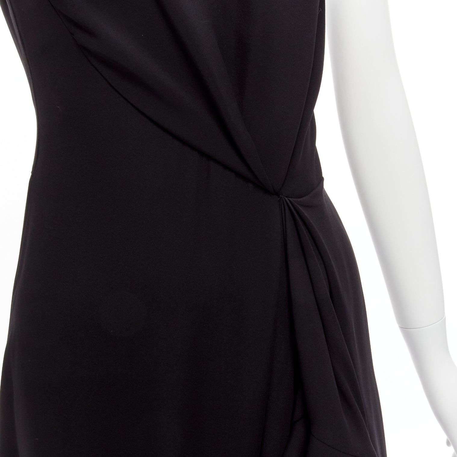 Dion Lee DION LEE black 100% silk one shoulder drape front asymmetric ruffle dress AUS10 M Size M / US 6-8 / IT 42-44 - 7 Thumbnail