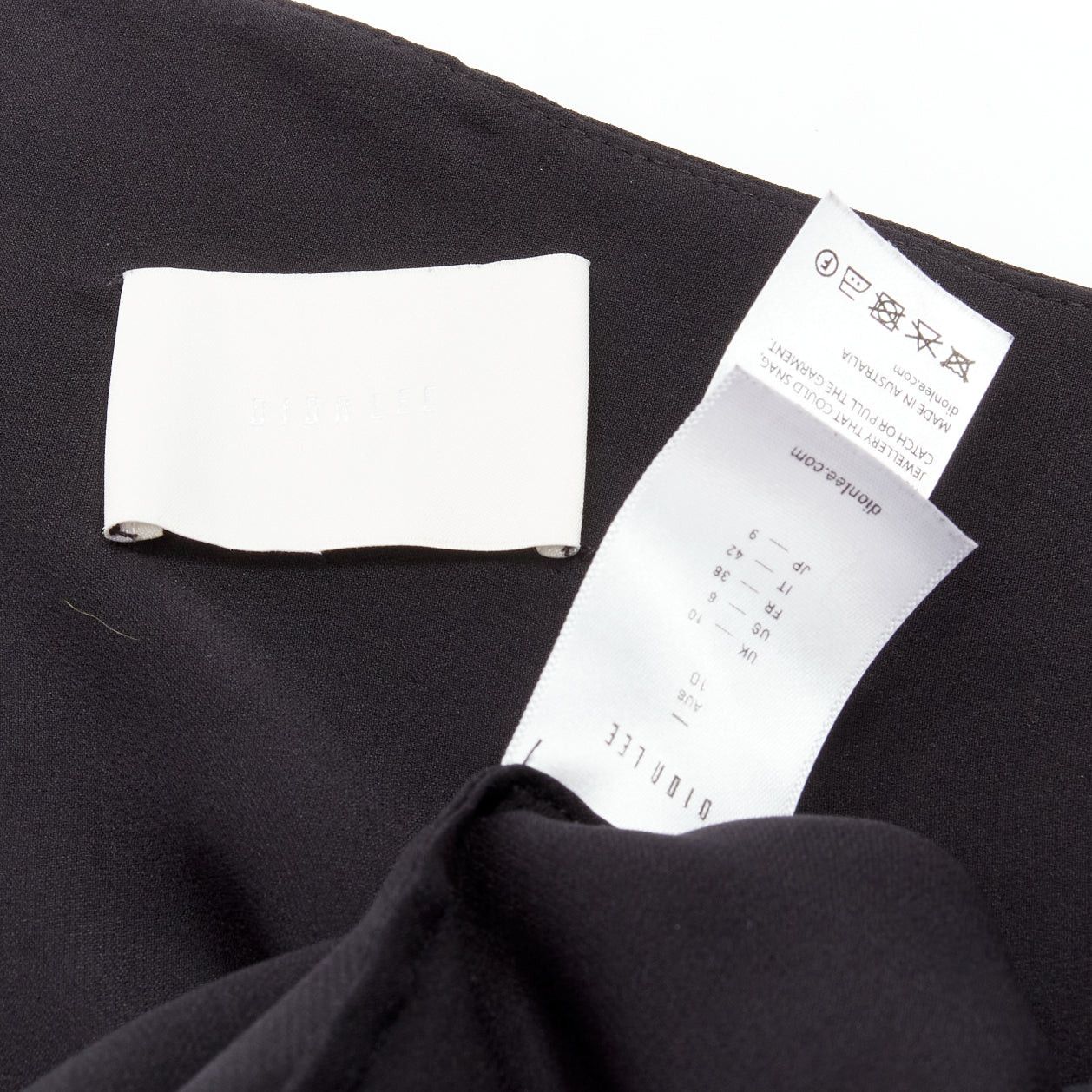 Dion Lee DION LEE black 100% silk one shoulder drape front asymmetric ruffle dress AUS10 M Size M / US 6-8 / IT 42-44 - 8 Thumbnail