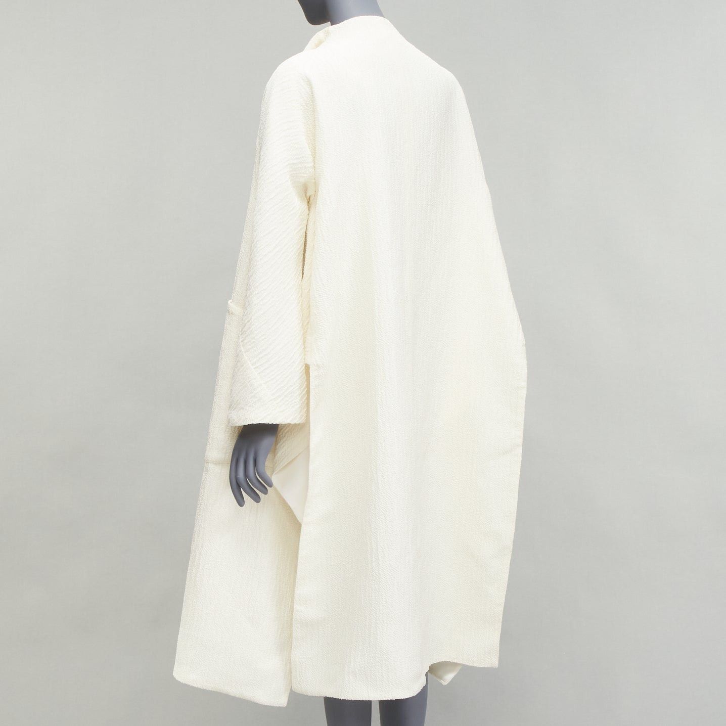 Maticevski MATICEVSKI 2021 Prestige cream 3D collar pocketed side slit coat AUS10 S Size M / US 6-8 / IT 42-44 - 5 Thumbnail